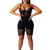 Women Mesh Lace V-Neck Lingerie Jumpsuit Underwear Bodysuit Ladies Party Clubwear Backless V-neck Sexy Sleeveless Slim Leotard