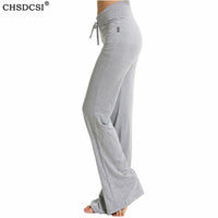 CHSDCSI Sexy Mid Waist Wide Leg Flowy Pants Women 2020 Female Trousers Casual Womens Summer Cotton Beach Long Loose Harem Pants