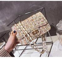 Luxury Brand Women For Bag Fashion Chain Shoulder Messenger Bag Mini Lock Designer Handbag Female Flip Small Square bags Clutch