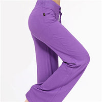 CHSDCSI Sexy Mid Waist Wide Leg Flowy Pants Women 2020 Female Trousers Casual Womens Summer Cotton Beach Long Loose Harem Pants