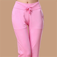 CHSDCSI Sexy Mid Waist Wide Leg Flowy Pants Women 2020 Female Trousers Casual Womens Summer Cotton Beach Long Loose Harem Pants