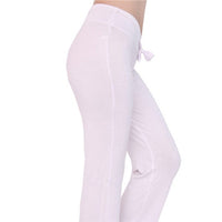 CHSDCSI Sexy Mid Waist Wide Leg Flowy Pants Women 2020 Female Trousers Casual Womens Summer Cotton Beach Long Loose Harem Pants