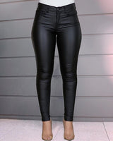 Spring Women Pu Leather Pants Black Sexy Stretch Bodycon Trousers Women High Waist Long Casual pencil pants S-3XL R122504