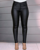 Spring Women Pu Leather Pants Black Sexy Stretch Bodycon Trousers Women High Waist Long Casual pencil pants S-3XL R122504