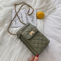 MSGHER Shoulder Bags Women Summer Female Chain Small Bags Casual Diamonds Lattice Saddle Bags Quality Messager Bags