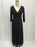 High Quality Robe Summer 2020 Women Vintage Dress Sexy V-neck Maxi Dress Big Swing Elegant Party Dress Plus Size Women Clothing