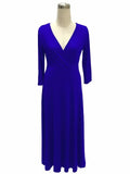 High Quality Robe Summer 2020 Women Vintage Dress Sexy V-neck Maxi Dress Big Swing Elegant Party Dress Plus Size Women Clothing