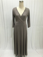 High Quality Robe Summer 2020 Women Vintage Dress Sexy V-neck Maxi Dress Big Swing Elegant Party Dress Plus Size Women Clothing
