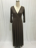 High Quality Robe Summer 2020 Women Vintage Dress Sexy V-neck Maxi Dress Big Swing Elegant Party Dress Plus Size Women Clothing