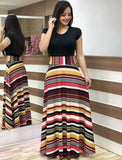2020 Women Plus Size Bohemian Long Sleeve Maxi Dress Color Block Polka Dot Floral Patchwork Bodycon Empire Waist Vintage S-5XL