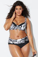 Bikini Set Large Cup Swimwear Women Retro Halter Neck Cross Swimming Suit High Waist Big Size Swimsuit Biquini Plus Size XL-4XL