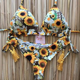 2020 New Sexy Leopard Print Swimsuit Women One Shoulder Bikini Set Bandage Mujer Summer Brazilian Bikini Two Piece Swimming Suit