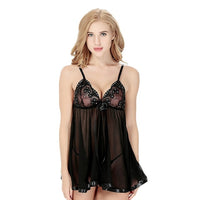 6XL Big Size Home Suit Women Sleepwear Night Dress Lingerie Plus Size Sexy Lace See Though Lingerie Nightgown Femme Floral