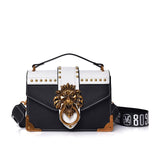 Fashion Pack Shoulder Bag Crossbody Package Metal Lion Head Mini Small Square Clutch Women Designer Wallet Handbags Bolsos Mujer