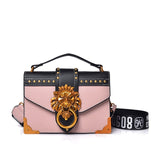 Fashion Pack Shoulder Bag Crossbody Package Metal Lion Head Mini Small Square Clutch Women Designer Wallet Handbags Bolsos Mujer