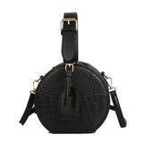 Round Handbag Fashion Messenger Shoulder Bags For Women 2019 Crossbody Bag Classic Alligator Pattern Handle Purse Bolsa