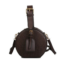 Round Handbag Fashion Messenger Shoulder Bags For Women 2019 Crossbody Bag Classic Alligator Pattern Handle Purse Bolsa