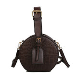 Round Handbag Fashion Messenger Shoulder Bags For Women 2019 Crossbody Bag Classic Alligator Pattern Handle Purse Bolsa