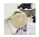 Bali Island Hand Woven Bag Round Bag buckle Rattan  Straw Bags Satchel Wind Bohemia Beach Circle Bag