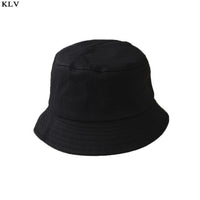 Korean Adult Kids Summer Foldable Bucket Hat Solid Color Hip Hop Wide Brim Beach UV Protection Round Top Sunscreen Fisherman Cap