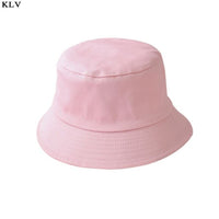 Korean Adult Kids Summer Foldable Bucket Hat Solid Color Hip Hop Wide Brim Beach UV Protection Round Top Sunscreen Fisherman Cap