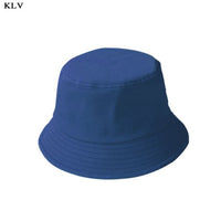 Korean Adult Kids Summer Foldable Bucket Hat Solid Color Hip Hop Wide Brim Beach UV Protection Round Top Sunscreen Fisherman Cap