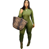 Long Sleeve Tight Bodycon Jumpsuit for Women Stand Collar Solid Sportswear Casual One Piece Outfits Fitness Rompers and Overalls