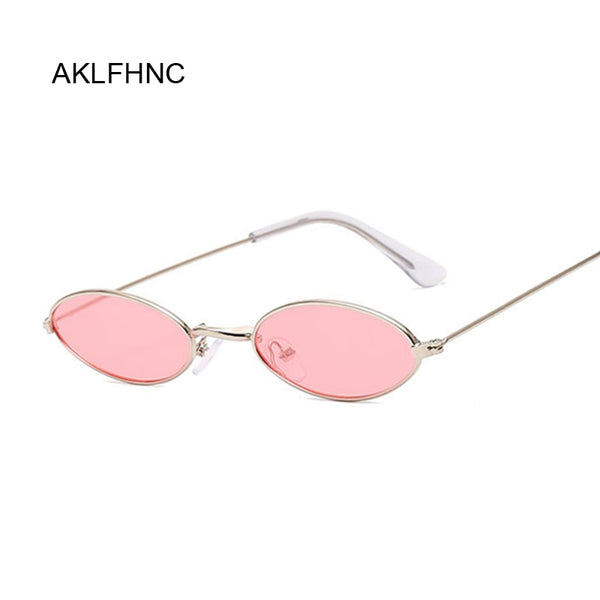 Small Frame Black Shades Round Sunglasses Women Oval Brand Designer Vintage Fashion Pink Sun Glasses Female Oculos De Sol