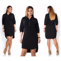 Big size 6XL 2020 Fat MM Women Summer dress Fashion Loose irregular shirt Dresses plus size women clothing dress vestidos