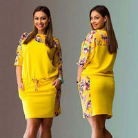 6XL Large Size  New Summer Dress Women Vestidos Plus Size Casual Straight Floral Print Dress Big Size Ladies Party Dresses