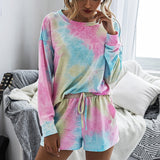 Casual women Home Comfortable and Fashionable Printed Ladies Suit two piece set jumpsuits Elastic Waist rompers womens jumpsuit