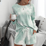 Casual women Home Comfortable and Fashionable Printed Ladies Suit two piece set jumpsuits Elastic Waist rompers womens jumpsuit