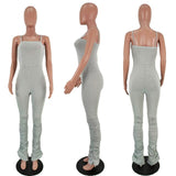 Stacked Jumpsuit 2020 Women Summer Clothing Elegant Stacked Leggings Pants Female Backless Overalls Sexy Rompers Plus Size