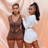 Sexy Solid Fitness Tracksuit Women Lounge Wear Cap Irregular Crop Top with Biker Shorts Bodycon Two Piece Set Women Outfits