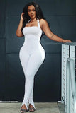 Elegant Halter Stacked Rompers Womens Jumpsuit Sexy Backless Bandage Slite Hem Flare Pants Leggings Bodycon Body Jumpsuit Women