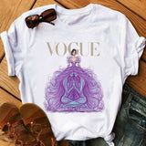 Women Harajuku Aesthetic Tshirt Female Vogue Print Short Sleeve Tops&Tees Women 90s Clothing Fashion Princess T-shirts,Drop Ship