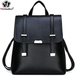 Fashion Alligator Backpack Women Shoulder Bag Leather Backpacks For Women Travel Bag Large Capacity School Bags For Teenage Girl