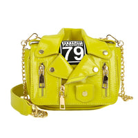 Bags for Women 2020 Fashion Leather Jacket Shape Handbag Female Messenger Bags Rivet Punk Femme Flaps
