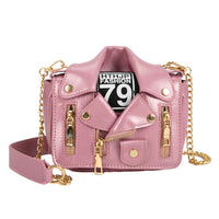 Bags for Women 2020 Fashion Leather Jacket Shape Handbag Female Messenger Bags Rivet Punk Femme Flaps