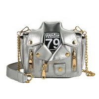 Bags for Women 2020 Fashion Leather Jacket Shape Handbag Female Messenger Bags Rivet Punk Femme Flaps
