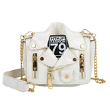 Bags for Women 2020 Fashion Leather Jacket Shape Handbag Female Messenger Bags Rivet Punk Femme Flaps