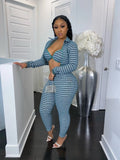 ANJAMANOR Spring 2020 Plaid Pink Sexy 3 Piece Set Plus Size Clothing Club Outfits Jacket Crop Top Pants Matching Sets D25-EB42