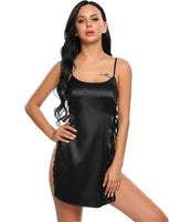 Hot Sexy Lingerie Womens Silk Lace Robe Dress Women Sleepwear Fashion Babydoll Nightdress Women Nightgown Night wear Sleepwear