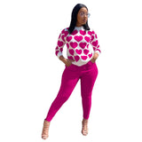 Plus Size 2 Two Pieces Sets Casual Vogue Autumn Winter Sweatshirts Jogger Tops + Pants Suits Women Clothing Outfits Tracksuits