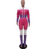 HAOYUAN Sexy Two Piece Set Jumpsuit Fall Clothes for Women Crop Top and Stacked Leggings Pant Club Outfits Bodycon Body Suits