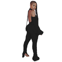 Backless Sexy Jumpsuits for Women 2020 Puff Sleeve Party Outfits Club Rompers Womens Jumpsuit Elegant Ruched Bodycon Jumpsuit
