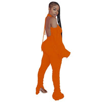 Backless Sexy Jumpsuits for Women 2020 Puff Sleeve Party Outfits Club Rompers Womens Jumpsuit Elegant Ruched Bodycon Jumpsuit