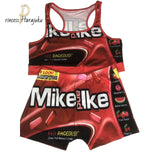 2020 Women Clothes Sexy 2 Two Piece Set Snickers Printed Sling Tube Top Biker Shorts Suit Bodycon Tracksuit Set Fitness Outfits