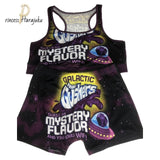 2020 Women Clothes Sexy 2 Two Piece Set Snickers Printed Sling Tube Top Biker Shorts Suit Bodycon Tracksuit Set Fitness Outfits