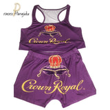 2020 Women Clothes Sexy 2 Two Piece Set Snickers Printed Sling Tube Top Biker Shorts Suit Bodycon Tracksuit Set Fitness Outfits